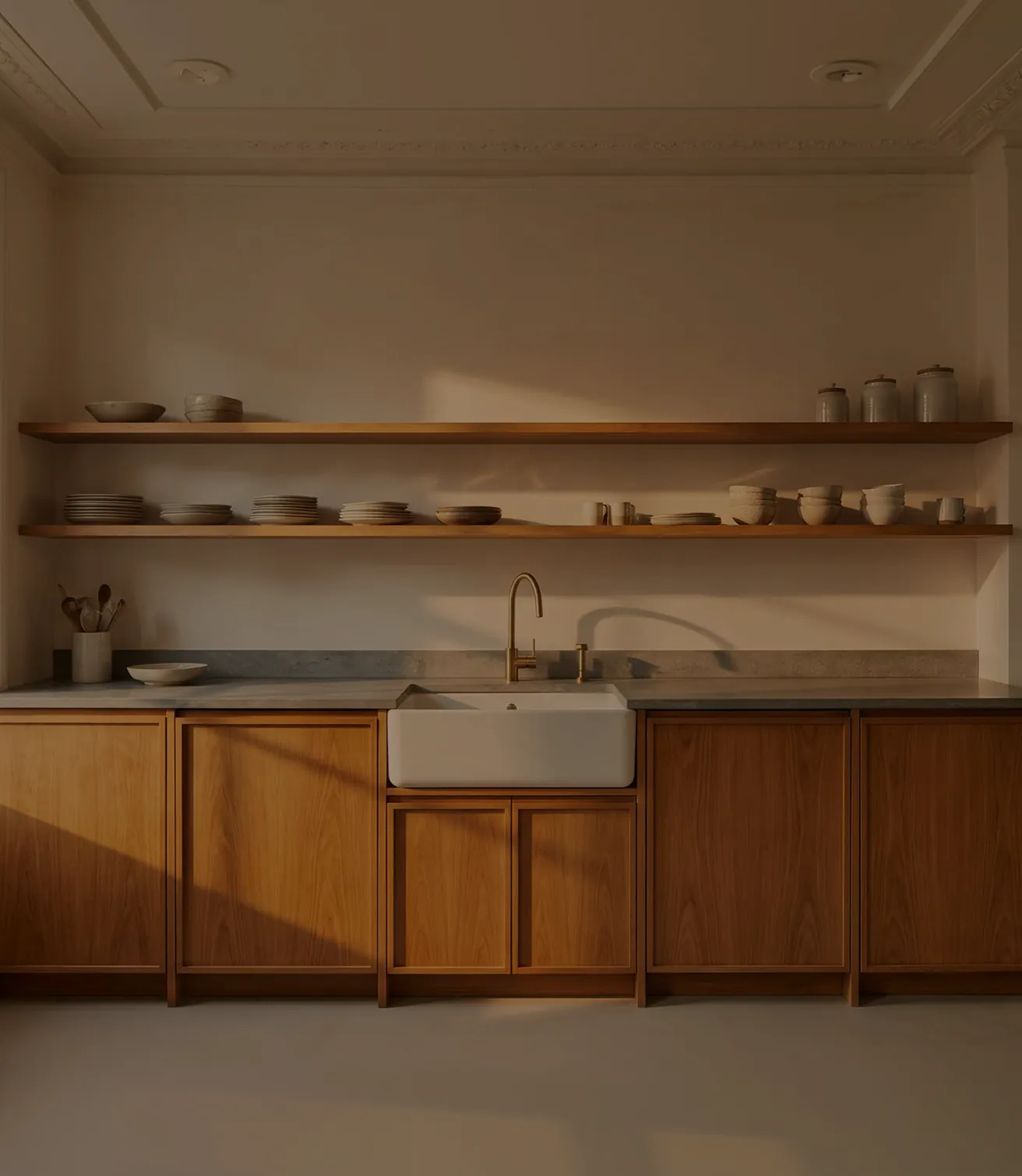kitchen cabinetry in white oak